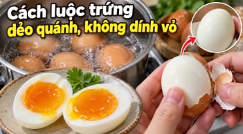Cách luộc trứng dẻo quánh, không dính vỏ
