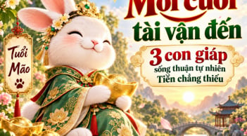 Môi cười tài vận đến, 3 con giáp sống thuận tự nhiên Tiền chẳng thiếu
