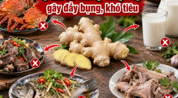 5 thứ ăn chung với gừng gây đầy bụng, khó tiêu