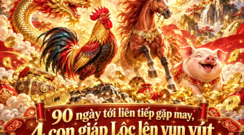 90 ngày tới liên tiếp gặp may, 4 con giáp Lộc lên vun vút