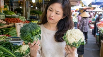 Bông cải trắng hay bông cải trắng nhiều chất bổ hơn?