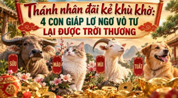 Thánh nhân đãi kẻ khù khờ: 4 con giáp lớ ngớ vô tư lại được trời thương