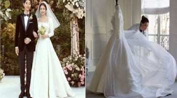 Hé lộ những hình ảnh hiếm hoi về quá trình tạo nên chiếc váy cưới Dior 3 tỷ của Song Hye Kyo