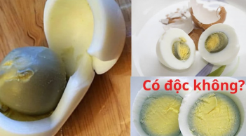 Lòng đỏ trứng luộc chuyển sang màu xanh đậm, có nên ăn không?