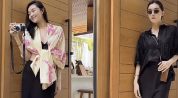 Học lỏm công thức diện chân váy lụa sang xịn mịn từ Á hậu Tường San