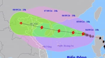 Cập nhật: Bão số 3 (Yagi) có thể giật trên cấp 17, sóng biển cao 9-11m, hướng vào Bắc Bộ