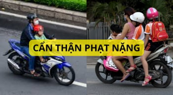 Chú ý người dân đi xe máy chở theo trẻ em phải làm điều này kẻo bị CSGT phạt lên tới 14 triệu