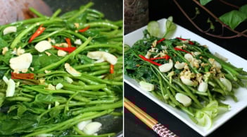 Làm thêm bước này khi nấu rau lang xào tỏi, đĩa rau giòn ngon, xanh mướt như nhà hàng