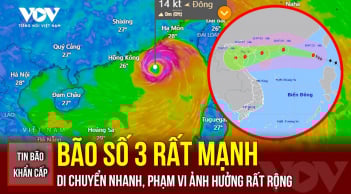 Tin khẩn: Bão số 3 Wipha đạt cường độ cực đại, đi nhanh vào vùng biển Quảng Ninh – Ninh Bình