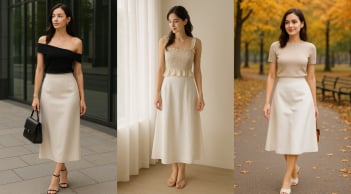 Chân váy trung tính – item “sang xịn mịn” diện đâu cũng đẹp