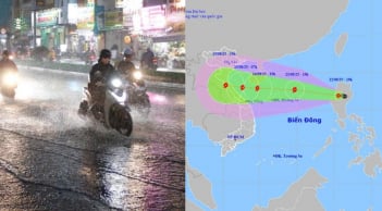 Chú ý thời tiết hôm nay: Bão trên biển Đông rất mạnh, cảnh báo vùng mưa dông rất to