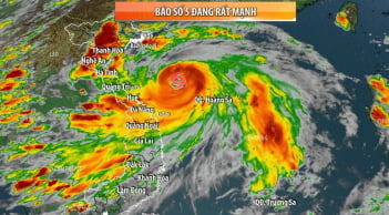 Bão số 5 giật cấp 17, đang tiến thẳng vào đất liền: Tỉnh nào sẽ trực tiếp 'gánh bão'?