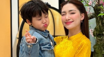 Con trai Hòa Minzy thắc mắc vì sao ít được gặp mẹ, nói một câu khiến ai cũng nghẹn ngào