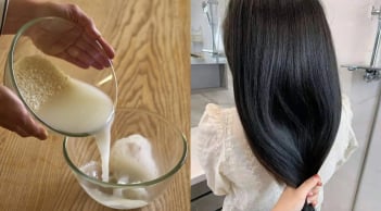 Cách giảm rụng tóc, giúp tóc đen mượt bằng nước vo gạo