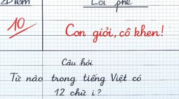 Đố vui: Từ nào trong tiếng Việt có 12 chữ 'i'?