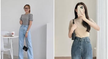 4 mẹo làm mới quần jeans ống rộng giúp nàng ghi điểm phong cách