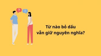 Trong tiếng Việt, từ nào bỏ Dấu vẫn giữ Nguyên Nghĩa?