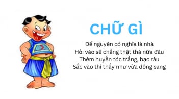 Từ gì trong tiếng Việt để nguyên là nhà, thêm huyền tóc trắng, bạc râu?