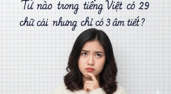 Từ nào tiếng Việt có 29 chữ cái?