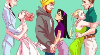 Trong bức tranh sau: Ai là người đang ngoại tình?