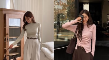 Áo thun dài tay và quần mùa đông chính là gợi ý hoàn hảo cho những ngày không quá lạnh