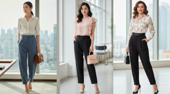 Áo sơ mi phối quần baggy: Công thức lên đồ công sở giúp nàng thăng hạng khí chất chỉ trong 5 giây