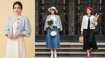 Áo khoác ngắn phối váy dài: Thanh lịch, tôn dáng, mặc đẹp cả mùa đông