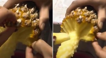 Mẹo bổ dứa không cần dao, miếng nào cũng ngon không chảy nước