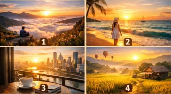 Quiz: Chọn 1 khung cảnh Bình Minh để xem năm 2026 vũ trụ nhắn nên liều lĩnh để giàu có hay giữ ổn định?