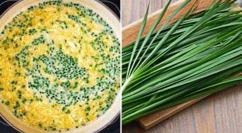 Trứng rán lá hẹ thơm ngon lạ miệng, phòng ngừa K hiệu quả