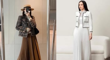 Áo khoác kết hợp chân váy - công thức mix đồ không lo lỗi mốt mùa lạnh