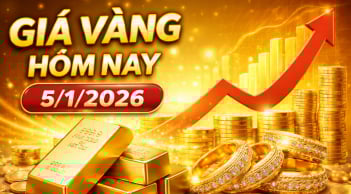 Bảng giá vàng 9999 24K 18K SJC DOJI PNJ hôm nay 5/1/2026