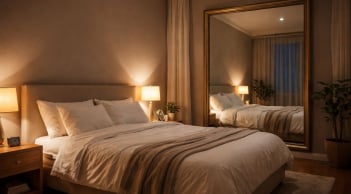 Vì sao người xưa kiêng đặt gương đối diện giường ngủ: không chỉ là mê tín