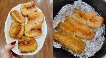 Mẹo rán bánh chưng giòn ngon, không ngấm dầu mỡ