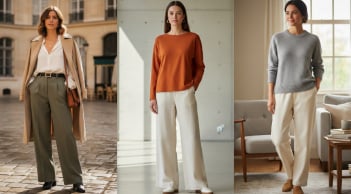 Phụ nữ Pháp mặc quần ống rộng với 5 kiểu áo đơn giản mà thanh lịch, nhìn là muốn học theo