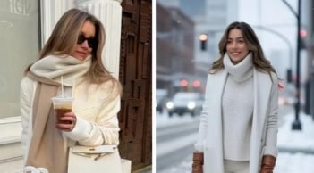 Màu trắng – gam màu đang “lên ngôi” trong thời trang mùa đông