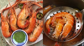 Mẹo luộc tôm đỏ au, ngọt thịt, không tanh
