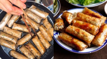 Mẹo rán nem không bị ngấm dầu, vỏ vàng ruộm, để lâu vẫn giòn