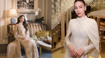 Loạt sao Việt biến hóa áo dài Tết với chất liệu và phom dáng thời thượng