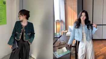 Quên trench coat đi, áo khoác ngắn và quần ống rộng mới là công thức mặc đẹp mùa xuân năm nay