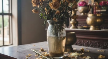 Hoa cúng trên bàn thờ để bao lâu là tốt nhất? Đừng đợi héo úa mới thay kẻo “mất lộc”