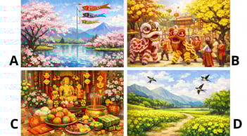 Quiz: Chọn 1 hình ảnh mùa xuân  để xem dịp lễ hội xuân này bạn cầu may được gì để tăng vận khí