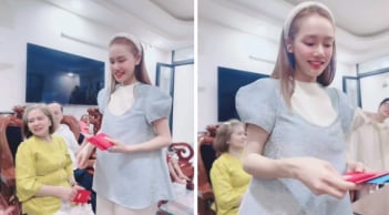 Nhã Phương lộ cánh tay gầy khẳng khiu gây hoang mang