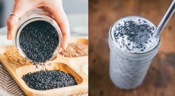 Cách uống nước mè đen (vừng đen) rang vừa giảm cân vừa giúp tóc dày mượt, đen bóng