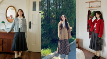 Công thức phối áo cardigan và chân váy midi giúp phong cách thêm thanh lịch
