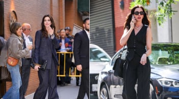 Bí quyết mặc quần dài thanh lịch mà không nhàm chán như Anne Hathaway ở tuổi 44