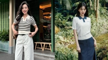 Kiểu áo “ở giữa” áo phông và sơ mi giúp phong cách thanh lịch mà vẫn thoải mái