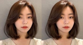 Tóc uốn cụp giúp gương mặt thon gọn, hack nhan sắc rõ rệt