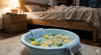 Cách giảm khô da, khô họng khi ngủ điều hòa chỉ với một chậu nước