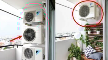 Những nhà lắp điều hòa ở ban công cần chú ý điều này